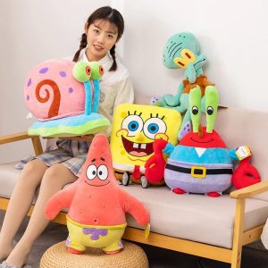 Anime SpongeBob SquarePants Plush Keychain Set