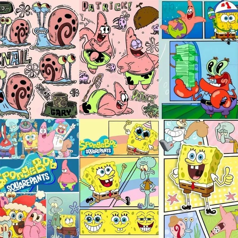 60PCS Anime Cartoon SpongeBob SquarePants - Image 6