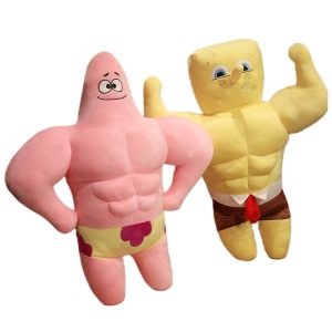 Big Size Muscular SpongeBob & Patrick Star Plush Toys