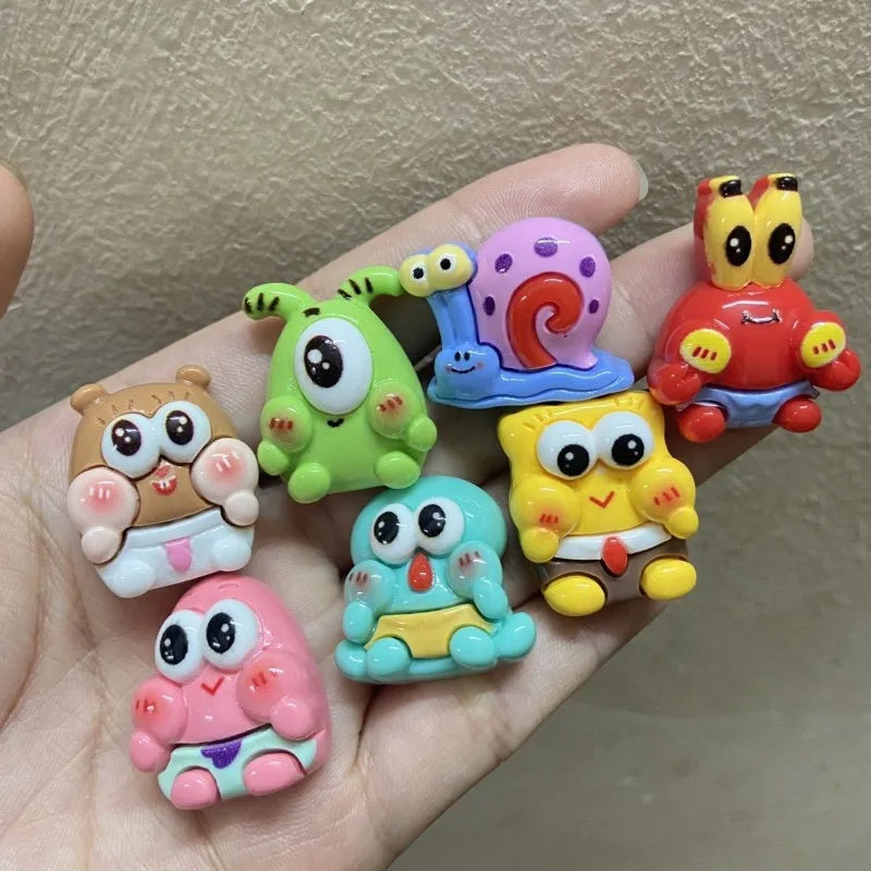 7pcs SpongeBob 3D Resin Stickers - Image 2