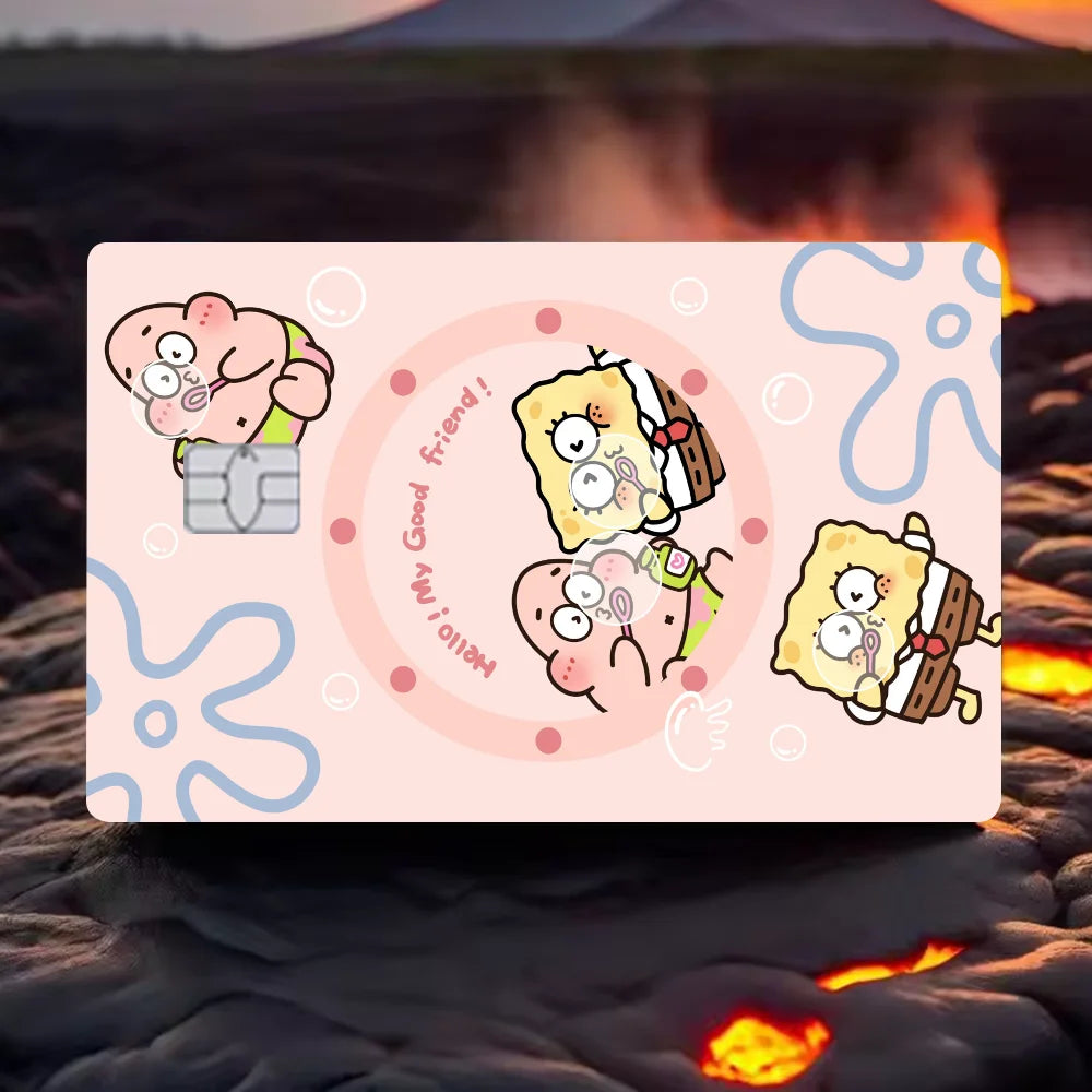 Sponge-Bobs Face Anime 4pcs 1Set Film Skin Sticker - Image 16