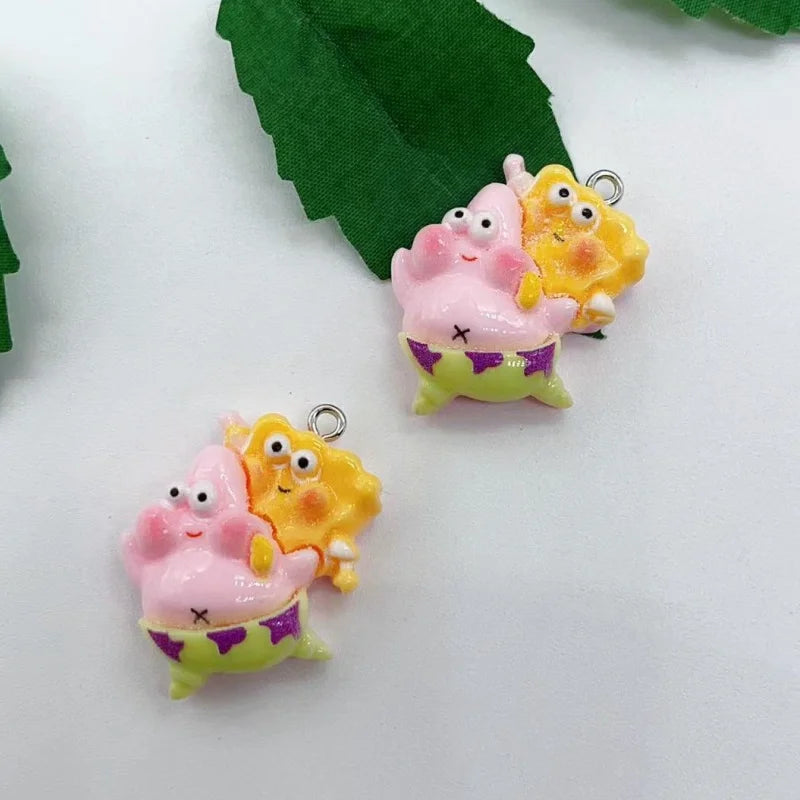 10PCS Resin Cartoon Character SpongeBob SquarePants - Image 11