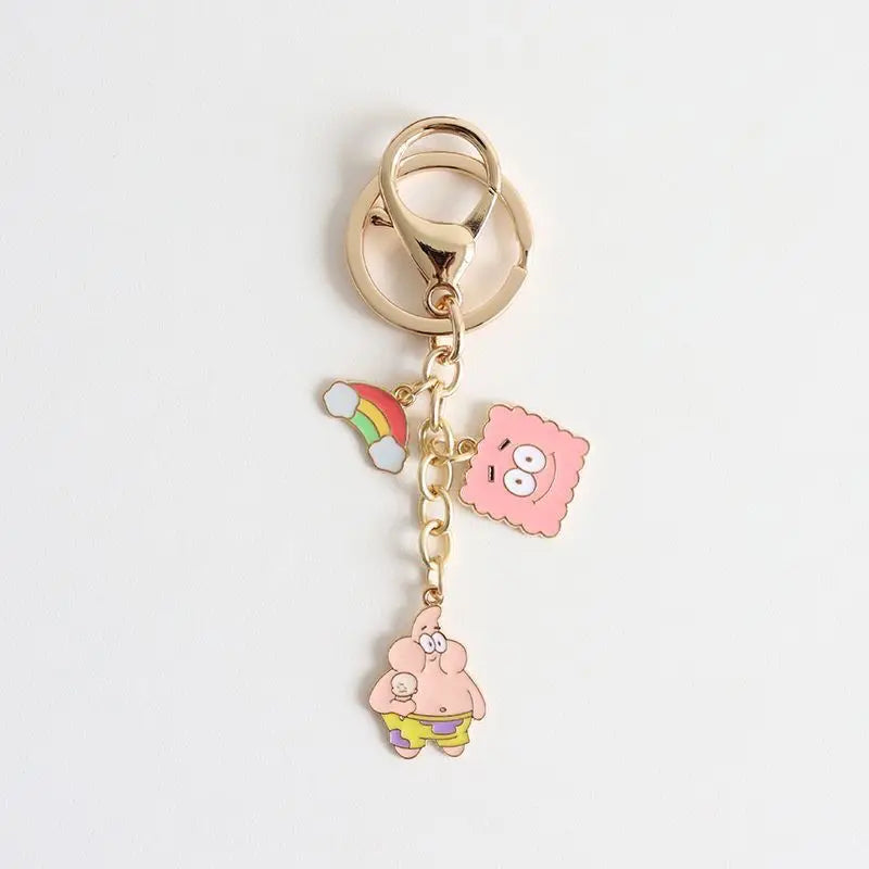 Anime Cartoon SpongeBob & Patrick Star Keychain - Image 3