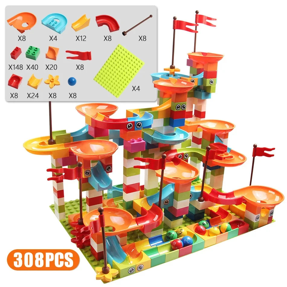 77–308PCS Sliding Rail Marble Run - Image 8