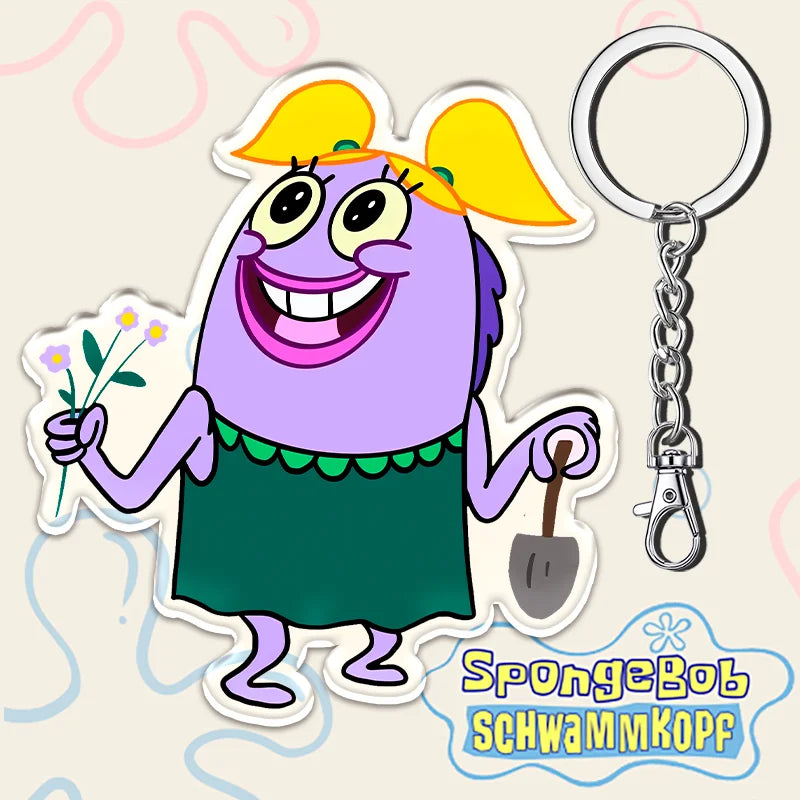 12cm SpongeBob SquarePants Student Backpack Key Pendant - Image 24