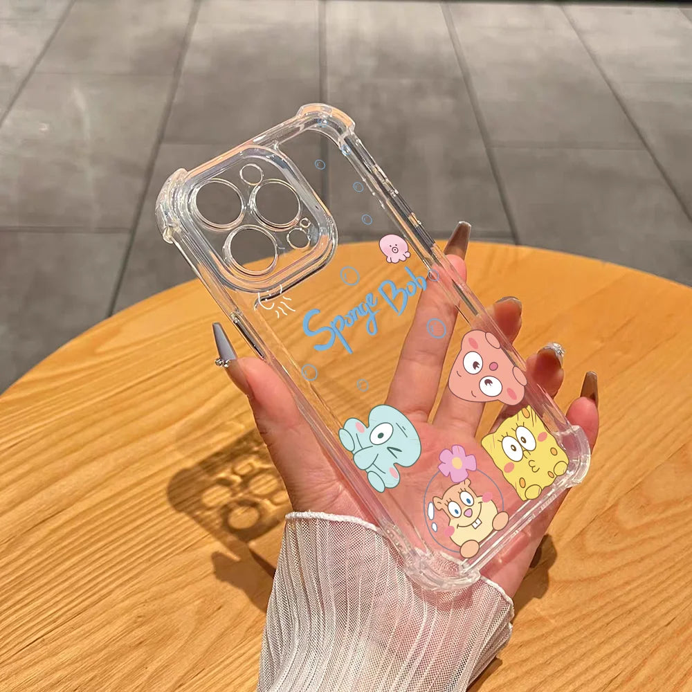 SpongeBob SquarePants Anime Soft Silicone Phone Cases for iPhone - Image 7