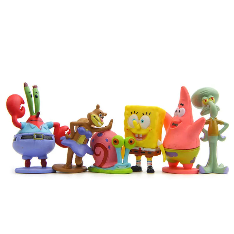 6PCS/set Kawaii Sponge Animation Figure Toys - Image 3