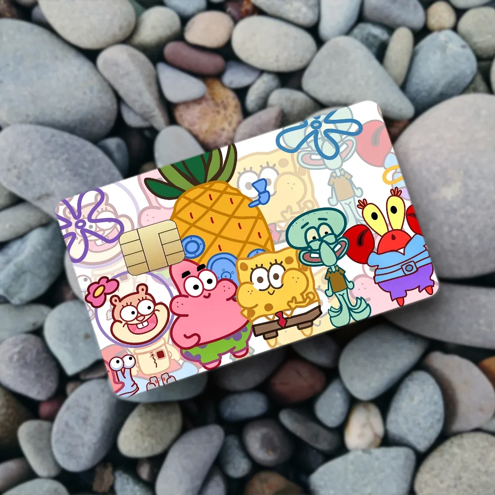 Sponge-Bobs Face Anime 4pcs 1Set Film Skin Sticker - Image 5