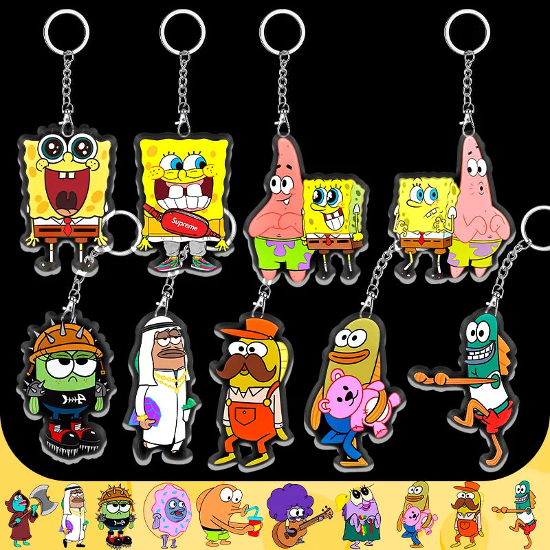 12cm SpongeBob SquarePants Student Backpack Key Pendant - Image 4