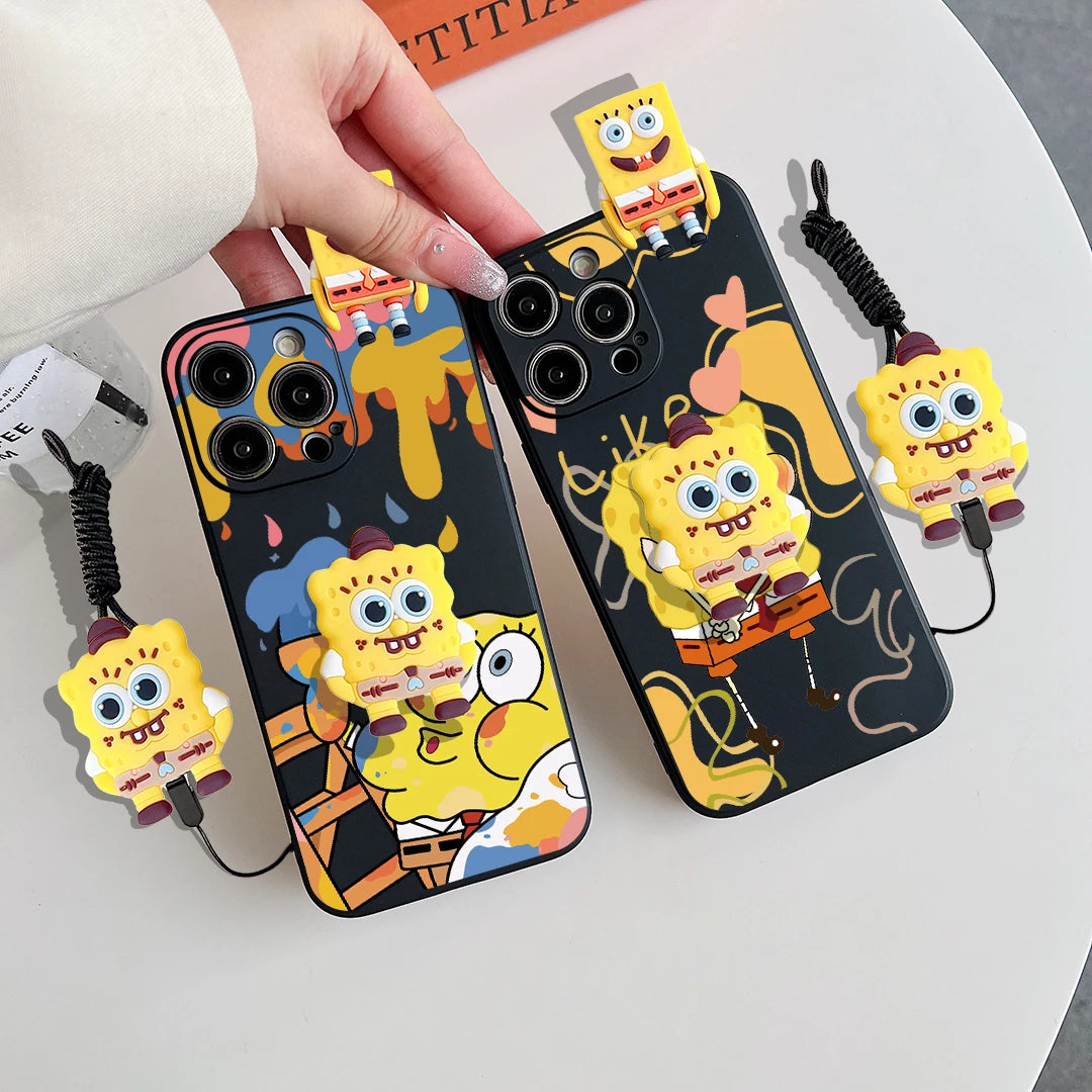 3D Doll SpongeBob Cartoon Phone Case for iPhone - Image 3