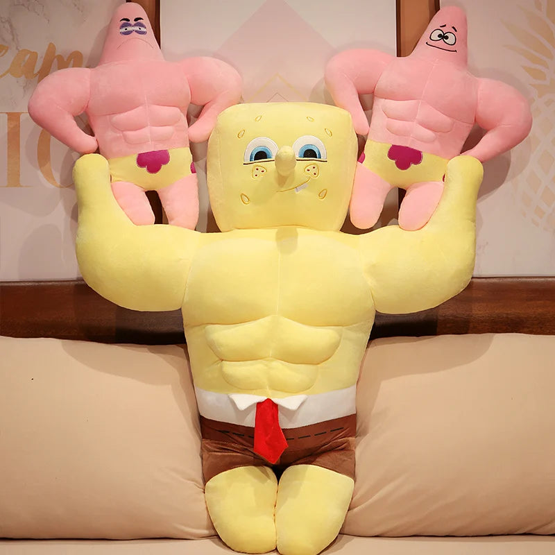 Big Size Muscular SpongeBob & Patrick Star Plush Toys - Image 2