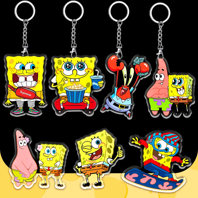 12cm SpongeBob SquarePants Student Backpack Key Pendant - Image 2