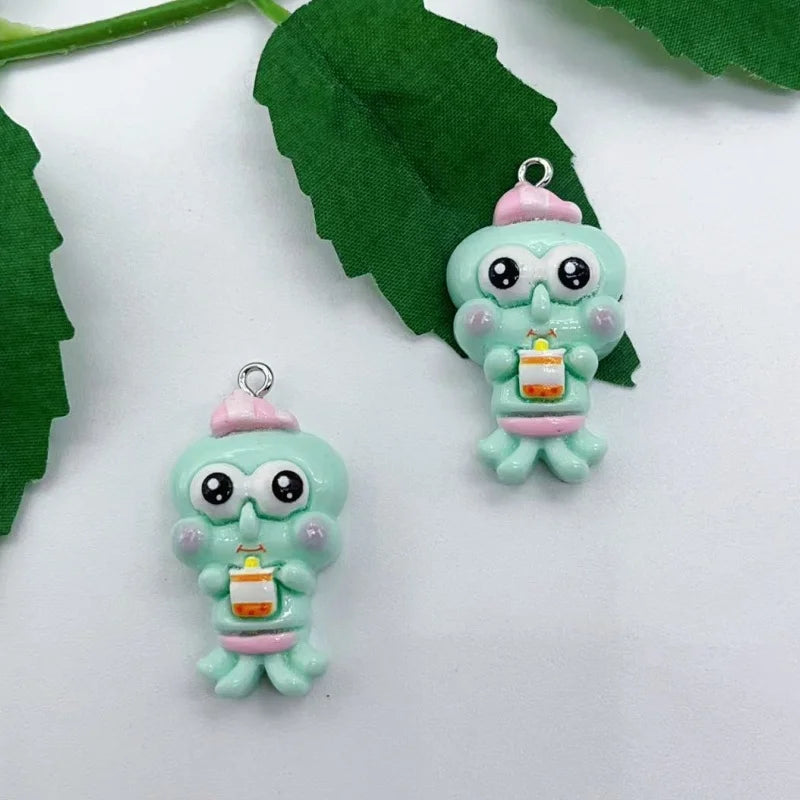 10PCS Resin Cartoon Character SpongeBob SquarePants - Image 5