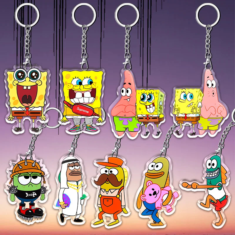 12cm SpongeBob SquarePants Student Backpack Key Pendant - Image 6