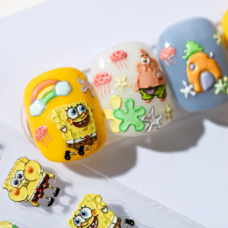 SpongeBob 5D Relief Nail Art Stickers - Image 3
