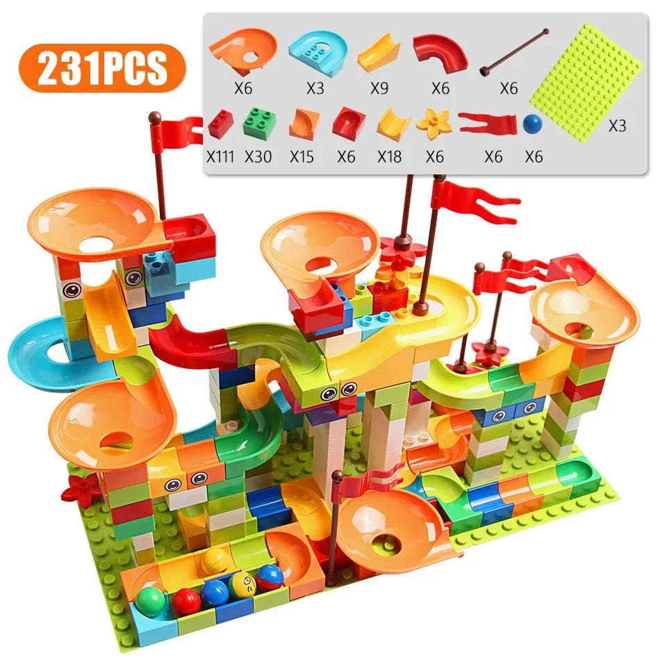 77–308PCS Sliding Rail Marble Run - Image 9