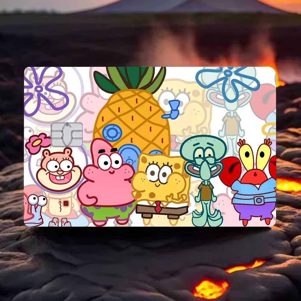 Sponge-Bobs Face Anime 4pcs 1Set Film Skin Sticker - Image 10