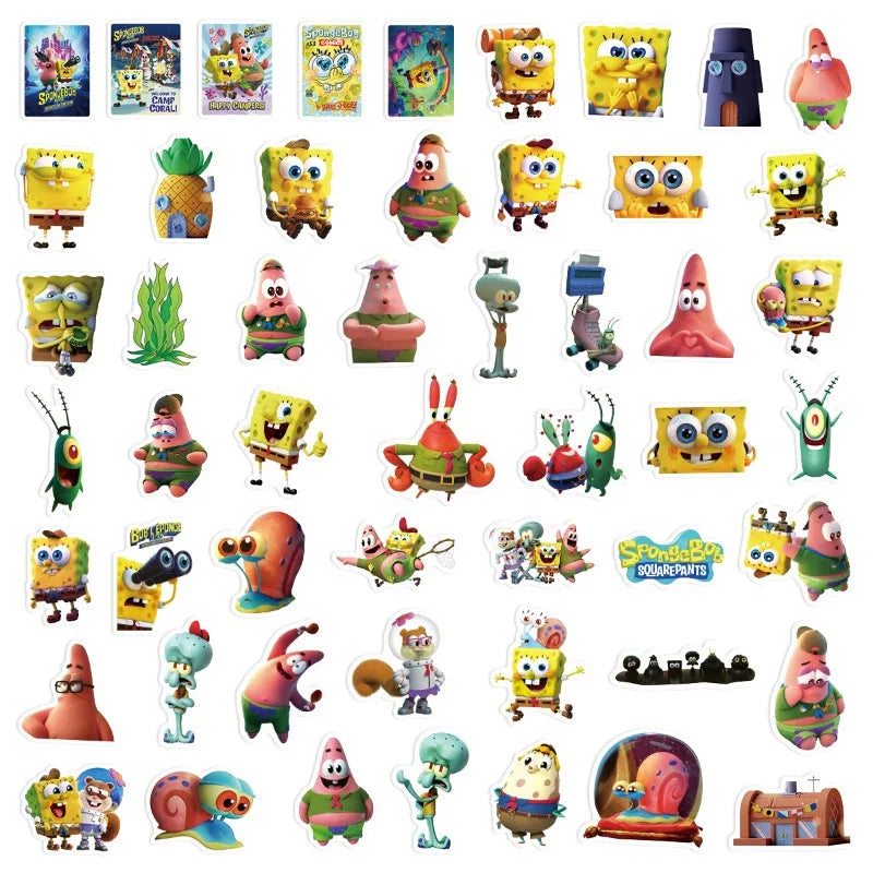 50PCS SpongeBob & Patrick Star Sticker Set - Image 3