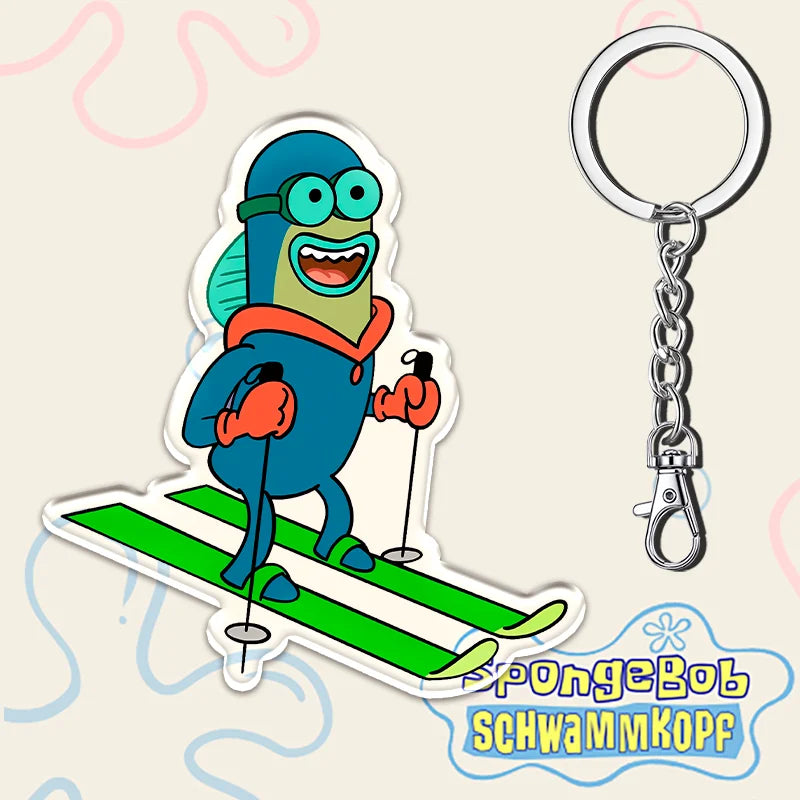 12cm SpongeBob SquarePants Student Backpack Key Pendant - Image 20