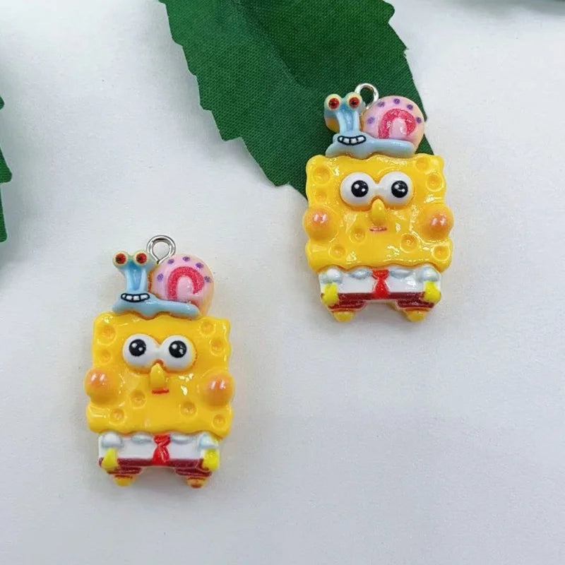 10PCS Resin Cartoon Character SpongeBob SquarePants - Image 9