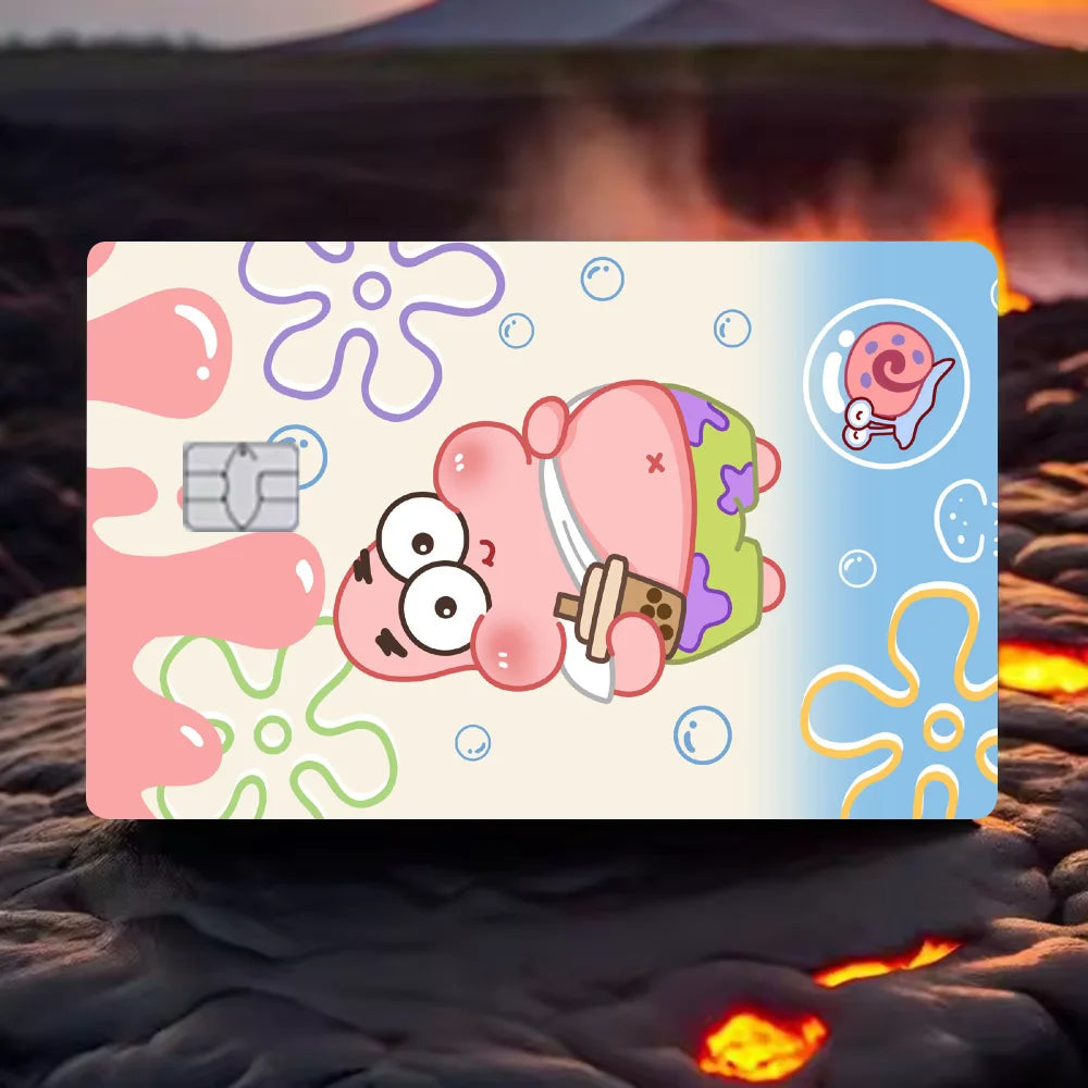 Sponge-Bobs Face Anime 4pcs 1Set Film Skin Sticker - Image 9