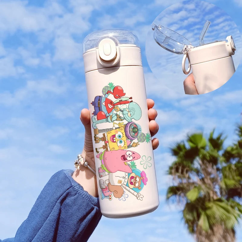 400ML SpongeBob Cartoon Insulated Cup - Image 5