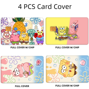Sponge-Bobs Face Anime 4pcs 1Set Film Skin Sticker