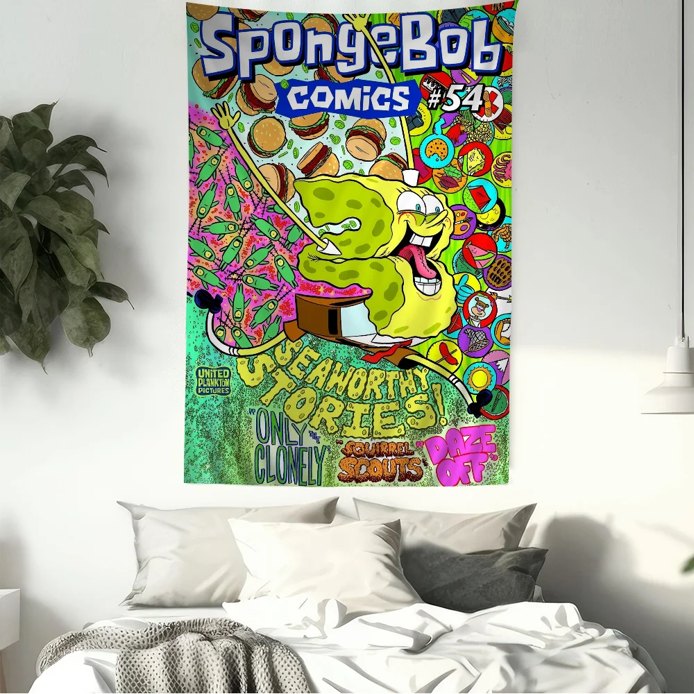 S-SpongeBob Fun Cartoon Chart Tapestry - Image 8